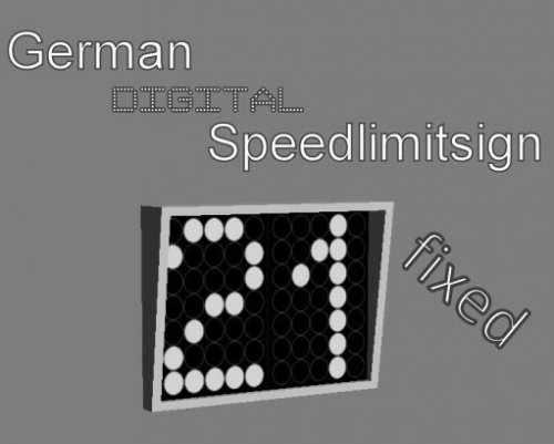 More information about "German Digital Speedlimit Sign White"