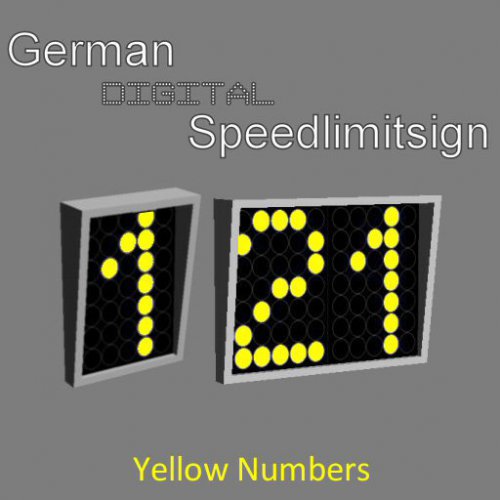 More information about "German Digital Speedlimit Sign Yellow"
