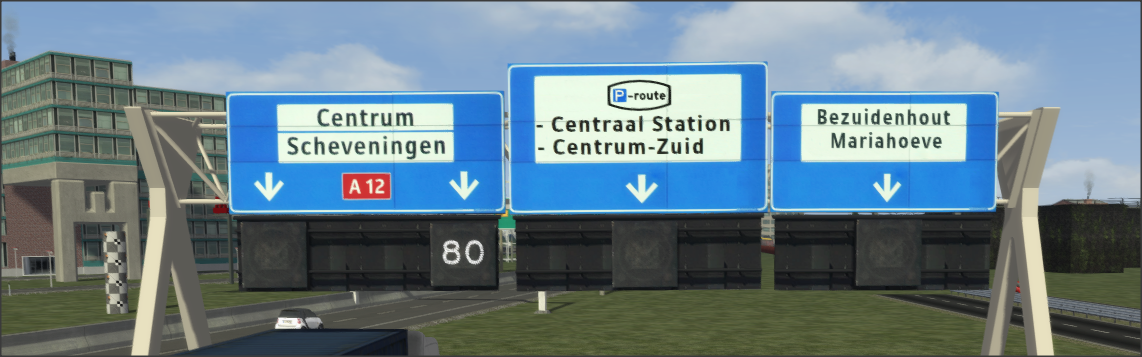 Snelweg Richtingsborden en Portalen