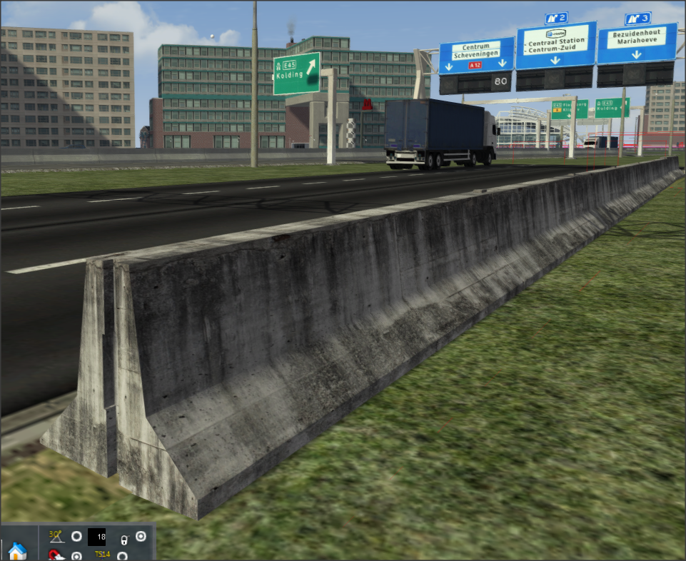 Beton weg separator/vangrail versie1.1