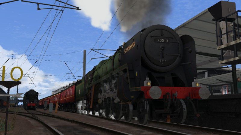 More information about "Lokwissel in Carlisle tijdens een Steam Special. De 70013 "Oliver Cromwell"  neemt het over van de 35028 "Merchant Navy""