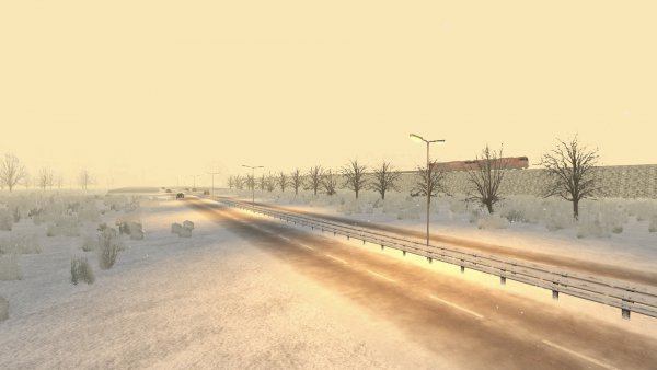 Rit door de sneeuw richting Evonik met lege cargo_1