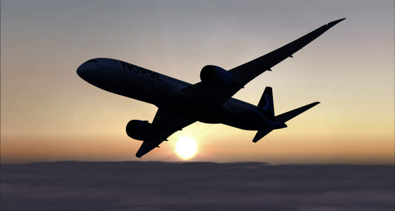 More information about "Norse 787 bij zonsondergang"
