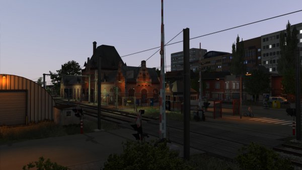 Gare de Gastone vroeg in de morgen