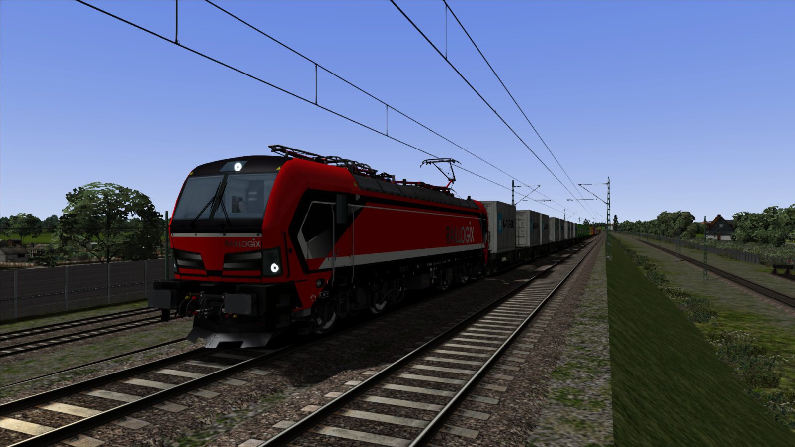 Raillogix/RFO Vectron rijdt met een container/tank trein richting Hamburg Hbf