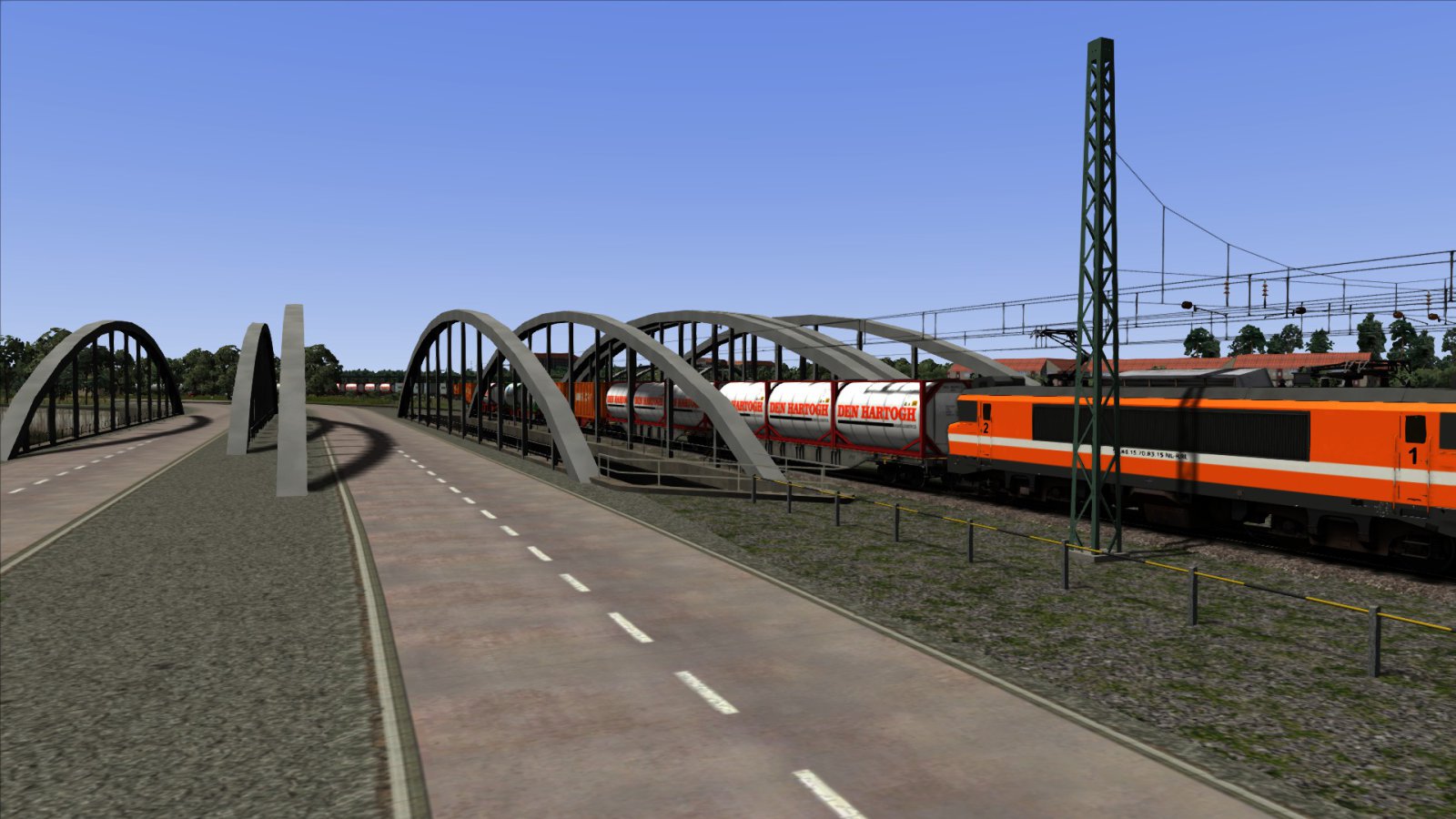 Rail Force One 1831 met container/tanktainertrein naar Veddel.