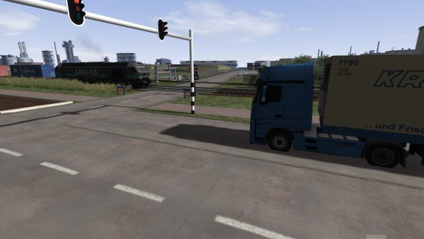 Vrachtwagen ingang van Bayer