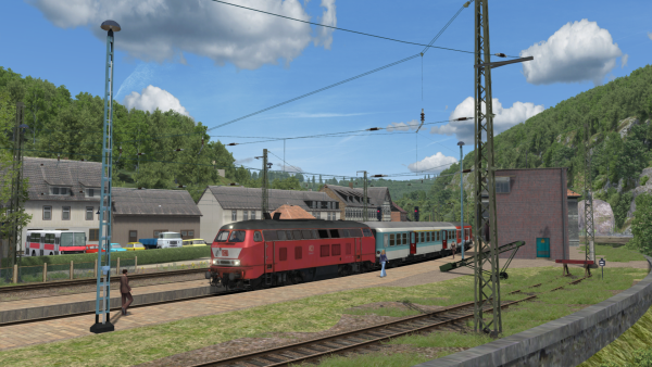 BR218 op de Rübelandbahn