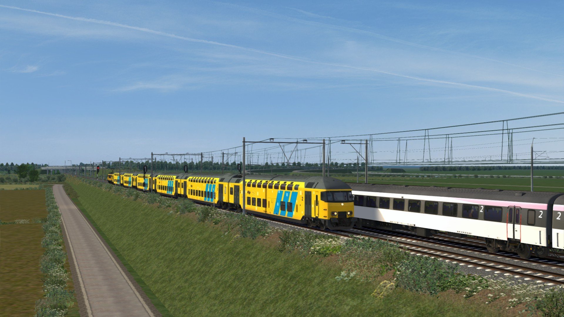 Sneltrein 2221 onderweg vanuit Breda naar Amsterdam