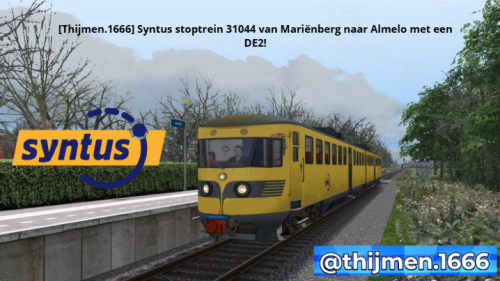 More information about "[Thijmen.1666] Syntus stoptrein 31044 van Mariënberg naar Almelo met een DE2!"