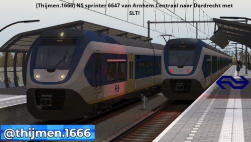 More information about "[Thijmen.1666] NS sprinter 6647 van Arnhem Centraal naar Dordrecht met SLT!"