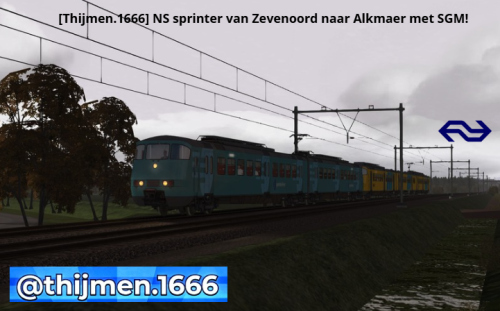 More information about "[Thijmen.1666] NS sprinter van Zevenoord naar Alkmaer met SGM!"