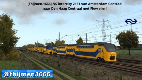 More information about "[Thijmen.1666] NS intercity 2151 van Amsterdam Centraal naar Den Haag Centraal met Flow virm!"