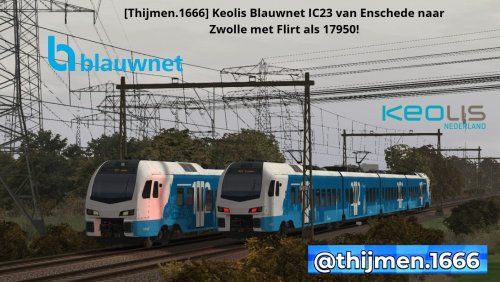 More information about "[Thijmen.1666] Keolis Blauwnet IC23 van Enschede naar Zwolle met Flirt als 17950!"