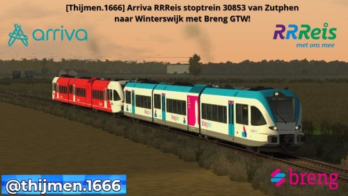 More information about "[Thijmen.1666] Arriva RRReis stoptrein 30853 van Zutphen naar Winterswijk met Breng GTW!"